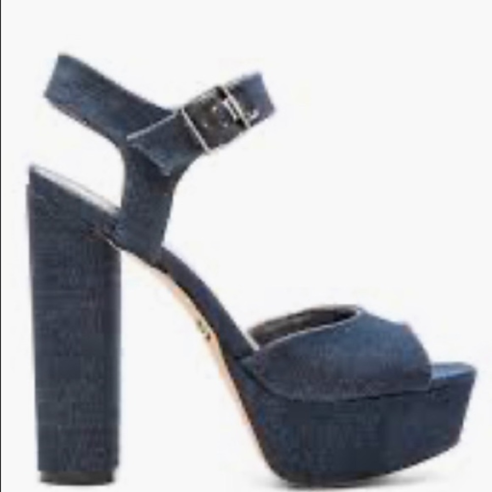 Denim platform Sam Edelman booties
